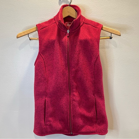 G.H. Bass & Co Red Fleece Zip Vest XS Lightweight Full Zip Outdoor Layer - Picture 2 of 13